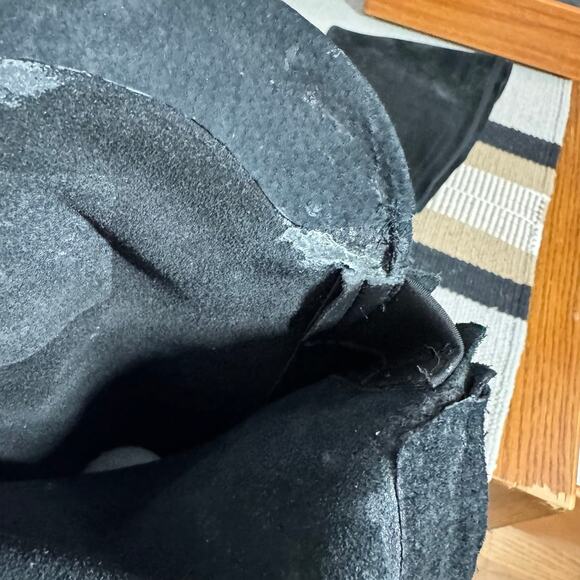 Free People Banks Over The Knee Suede Boot Women 7.5 Black Western Boho - Picture 9 of 11